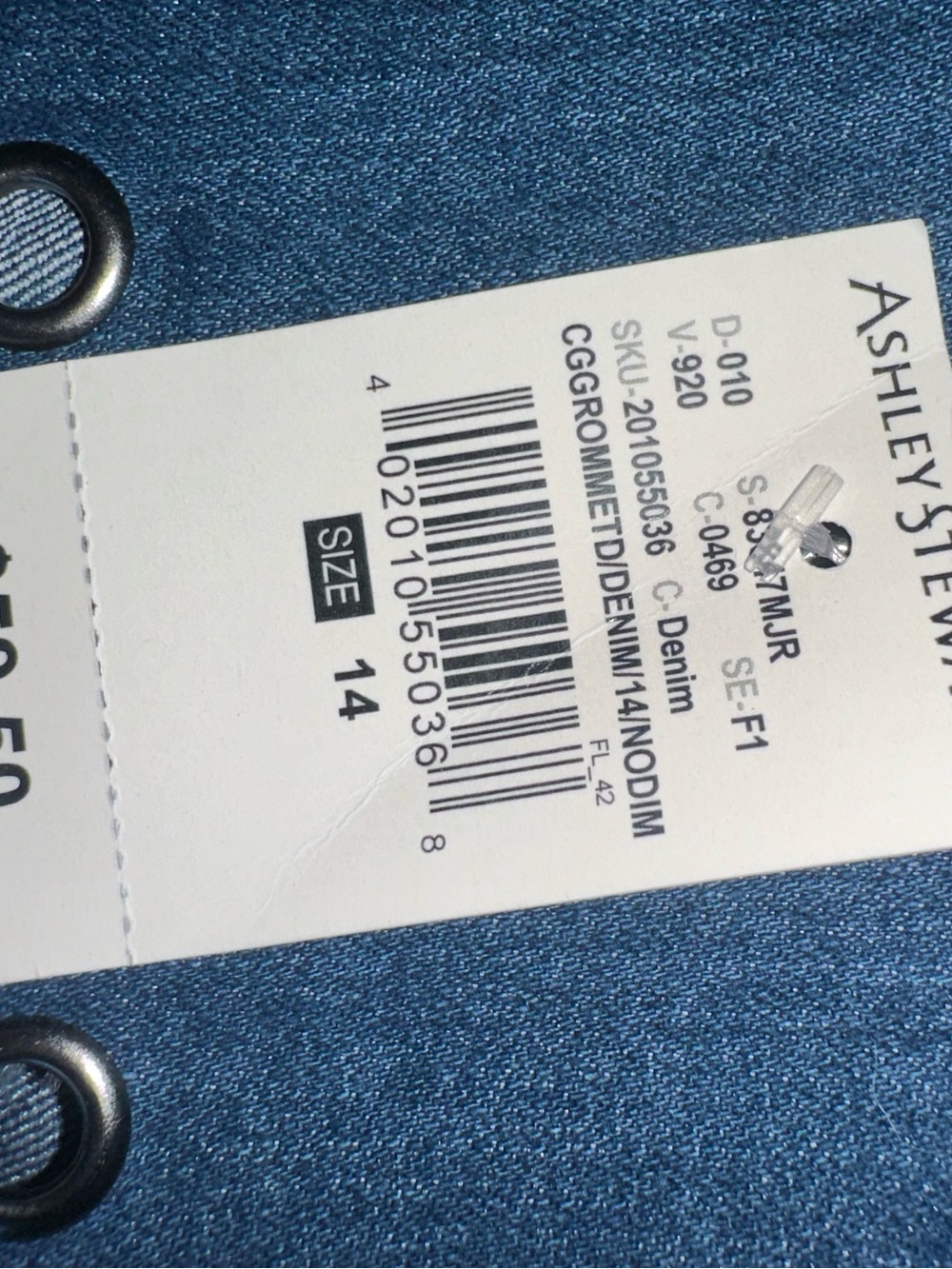 Ashley Stewart NWT Sleeveless Denim Shift Dress - Blue P2P 20” waist 17-18” - Picture 9 of 16